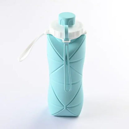 Compact & Durable 600ml Folding Silicone Water Bottle – Perfect for Outdoor Adventures!**