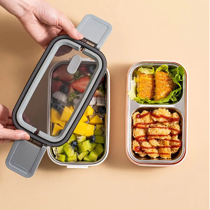 2-Layer Stainless Steel Bento Box – Stylish, Durable & Perfect for On-the-Go Meals!