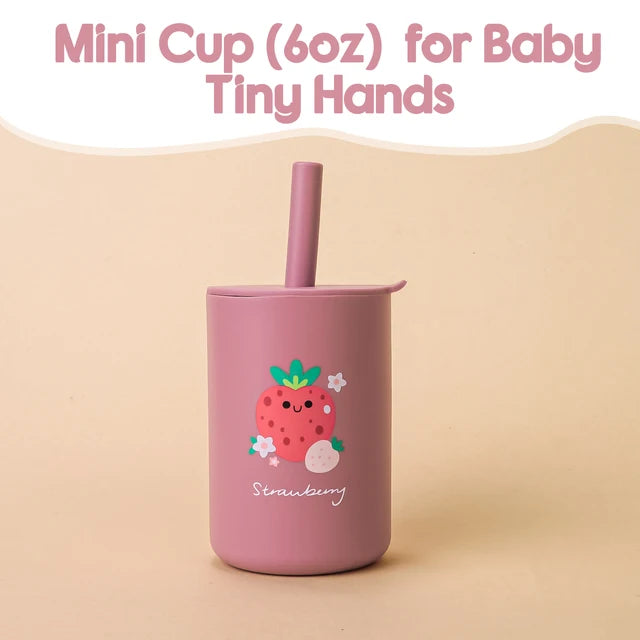 Baby Feeding Straw Cup – Spill-Proof, Safe, and Perfect for Independent Drinking!