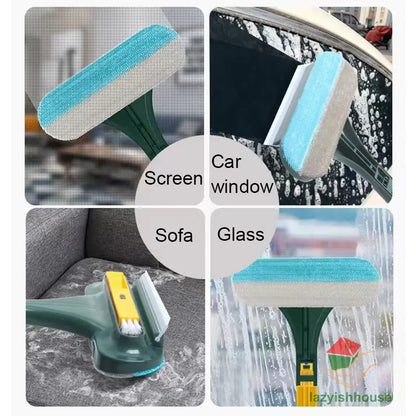 Window Cleaner with Dual-sided Extendable Rod